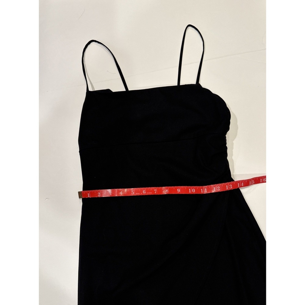 ZARA Mini Black Dress Spaghetti Straps, Small, RN#77302, Semi Open Back Side Zip - Picture 4 of 10